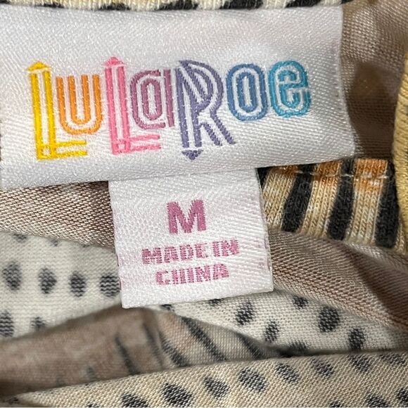 LuLaRoe Earthy Tones Striped Maxi stretchy Dress size medium - Picture 9 of 12